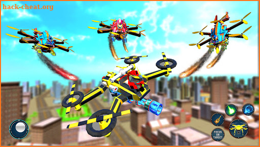 Grand Flying Drone Robot Car Transform : Robot War screenshot