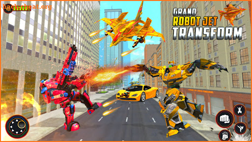 Grand Flying Jet Robot Car Transform Games 2021 screenshot