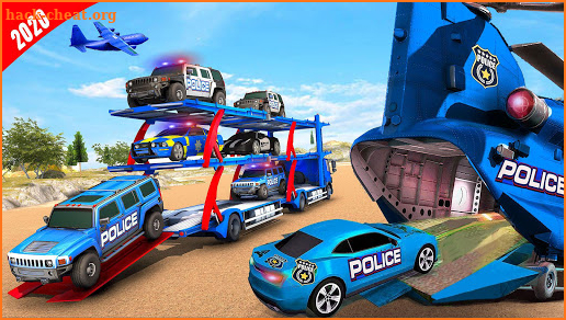 Grand Police Prado Car Transport Truck Games screenshot