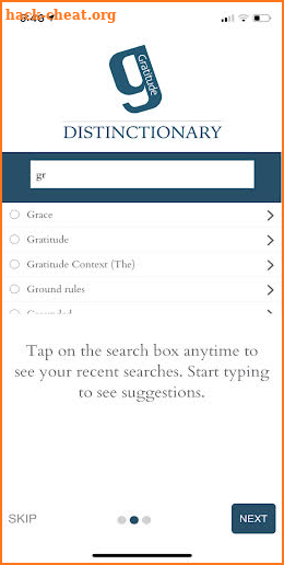 Gratitude Distinctionary screenshot