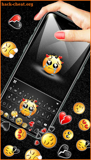 Gravity Sad Emojis Keyboard Background screenshot