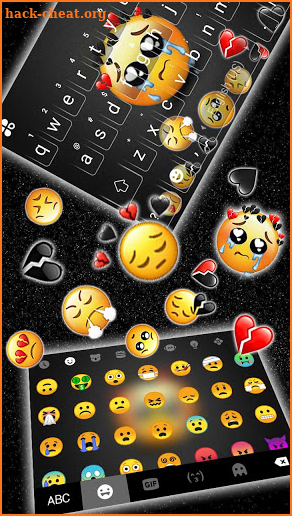 Gravity Sad Emojis Keyboard Background screenshot