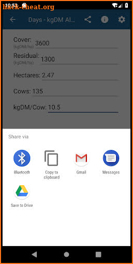 Grazing Calculator screenshot