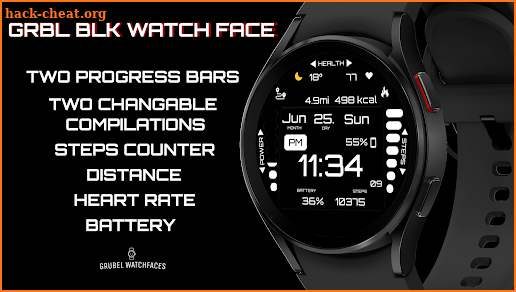 GRBL BLK Watch Face screenshot