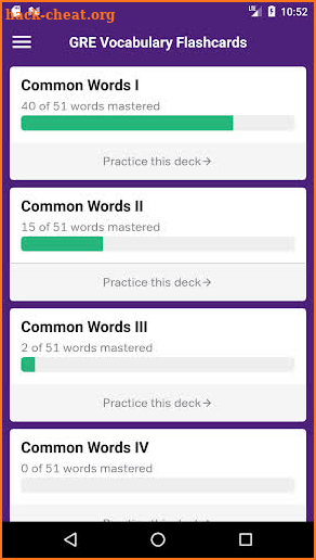 GRE Vocabulary Flashcards screenshot