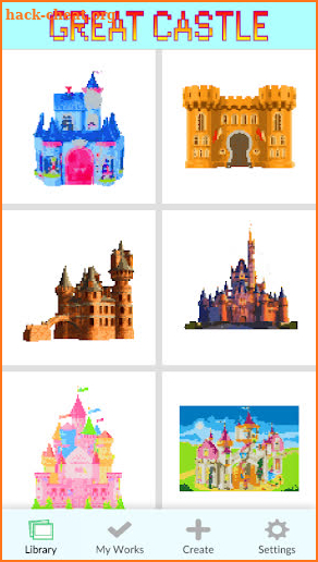 Great Castle Pixel Art Color By Number screenshot