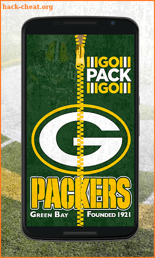 Green Bay Packers Zipper Lock Screen screenshot