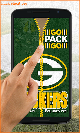 Green Bay Packers Zipper Lock Screen screenshot