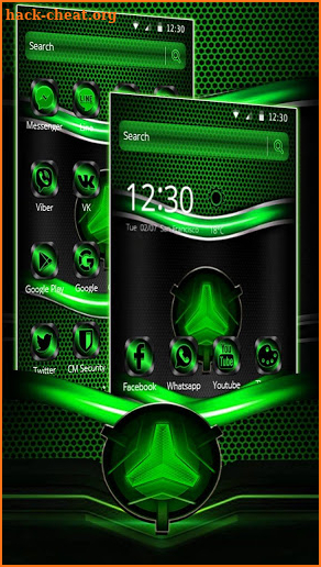 Green Black Neon Theme screenshot