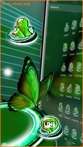 Green Butterfly Theme Launcher screenshot