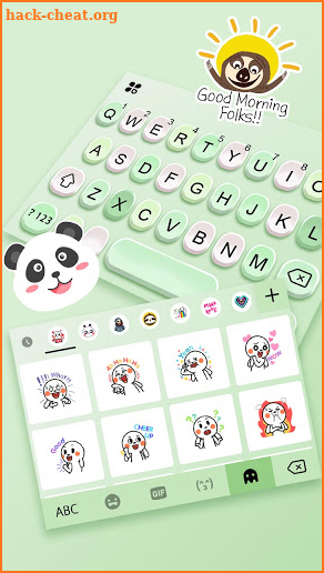 Green Candy Color Keyboard Background screenshot