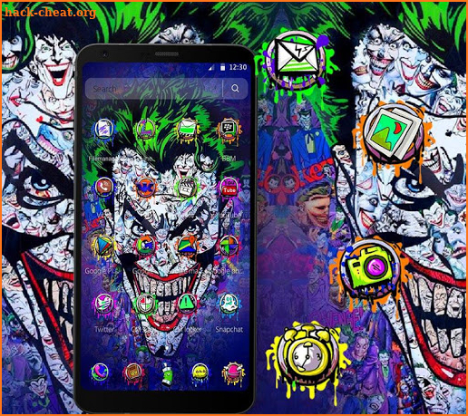 Green Creepy Graffiti Joker Theme screenshot