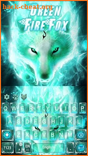 Green Fire Fox Keyboard Theme screenshot