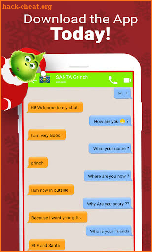 Green Grinch Video Call screenshot