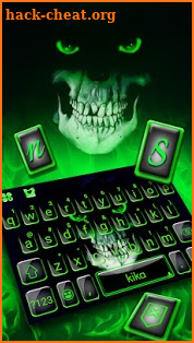 Green Horror Devil Keyboard Theme screenshot