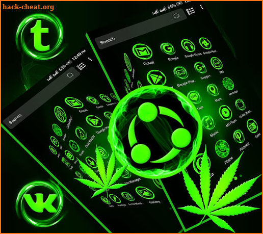 Green Leaf Launcher Theme screenshot