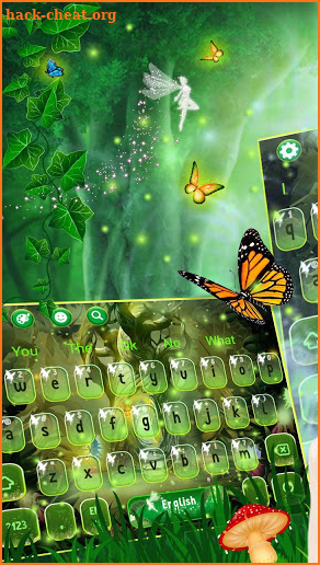 Green Magical Forest Keyboard Theme🌲 screenshot