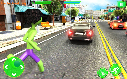 Green Monster Stickman Rope Hero Crime Simulator screenshot