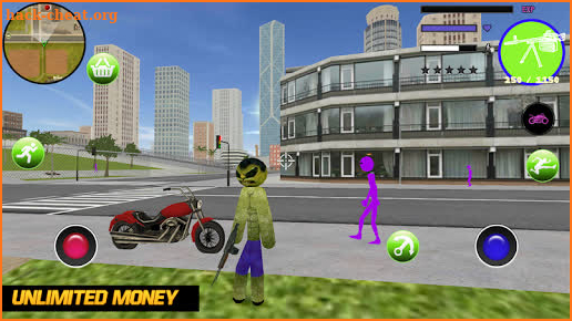 Green Monster Stickman Rope Hero Gangstar Crime screenshot