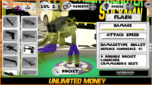 Green Monster Stickman Rope Hero Gangstar Crime screenshot