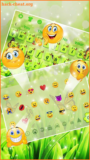 Green Nature Butterflies  Keyboard screenshot