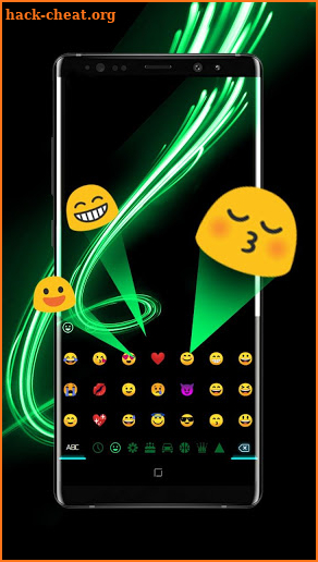 Green Neon Light Keyboard screenshot