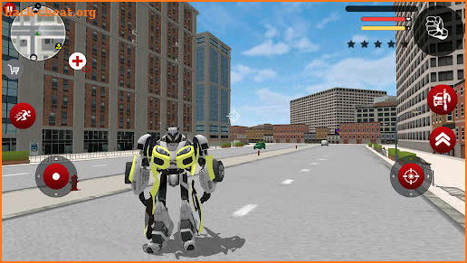 Green Robot Machin Car Transformer Robot Car Games screenshot