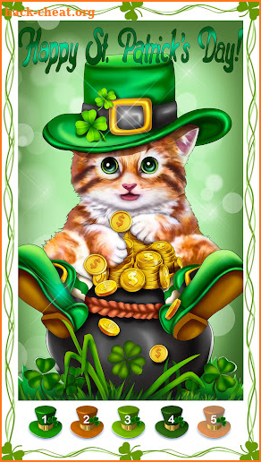 Green Saint Patrick Coloring screenshot