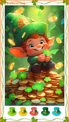 Green Saint Patrick Coloring screenshot