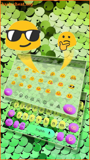 Green Sequins Keyboard screenshot