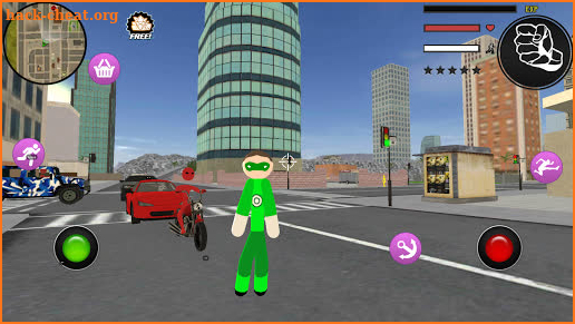 Green Stickman Rope Hero Gangstar Crime screenshot