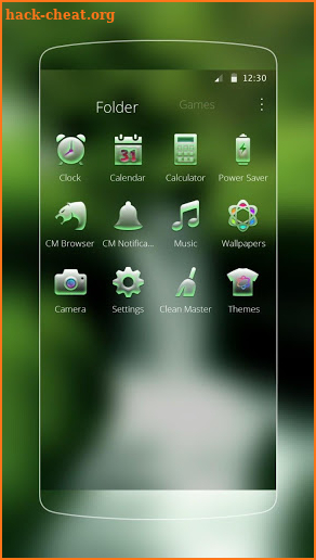Green Waterfall Live Theme screenshot
