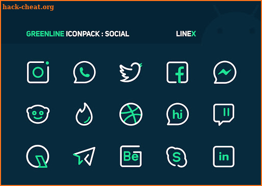 GreenLine Icon Pack : LineX screenshot