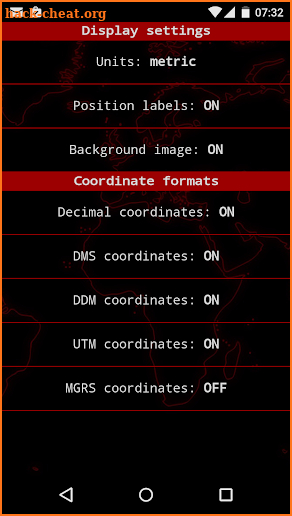 Grid GPS screenshot