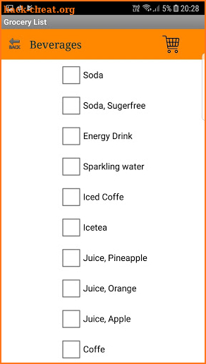 Grocery List screenshot