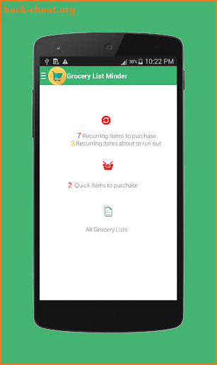 Grocery List Minder screenshot