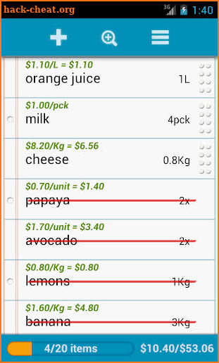 Grocery List Pro screenshot