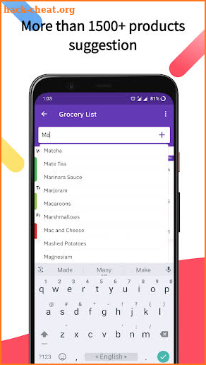 GroLister Shopping List Maker screenshot