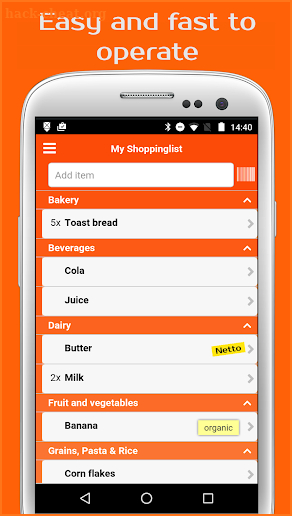 Grosh Intelligent Grocery List screenshot