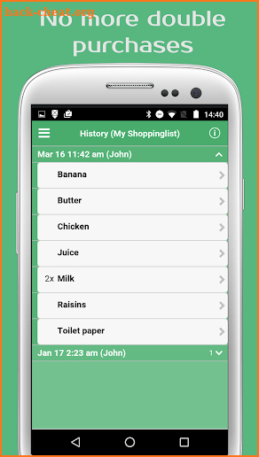 Grosh Intelligent Grocery List screenshot