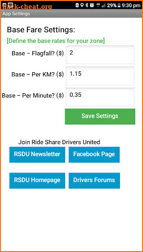 Gross Fare Calculator for RideShare Drivers screenshot