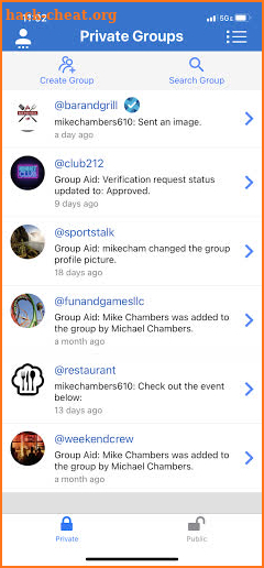 Group Aid screenshot