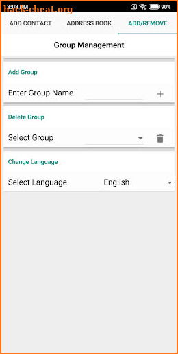 Group Up contact list screenshot