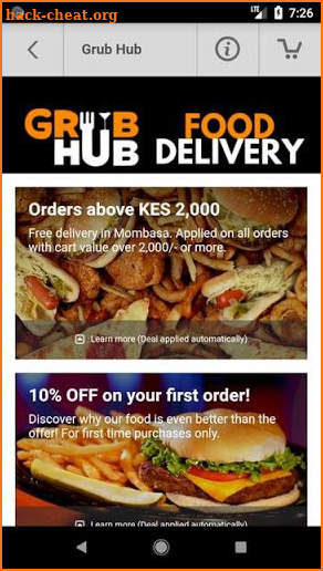 Grub Hub Delivery screenshot