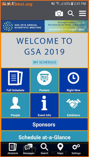 GSA Events screenshot