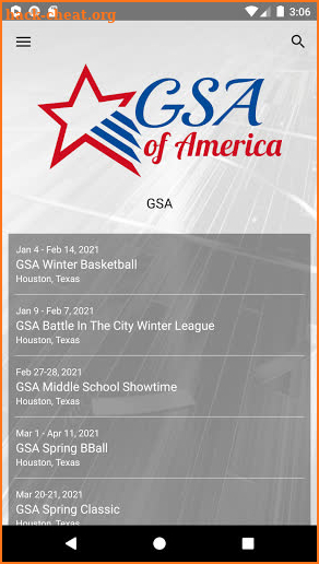 GSA of America screenshot