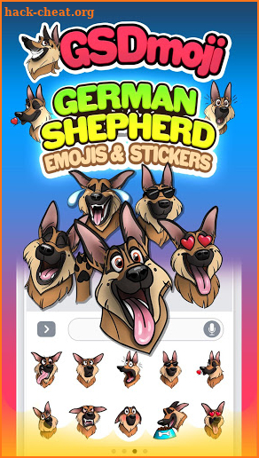 GSDmoji German Shepherd emojis screenshot