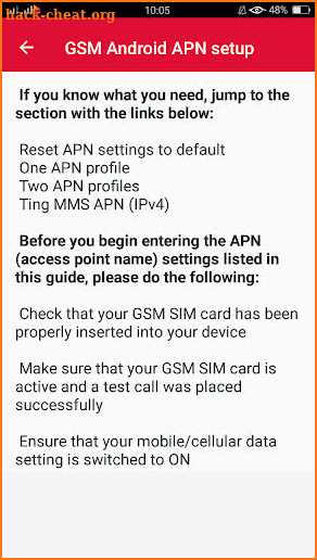 GSM Android APN Setup Tricks screenshot