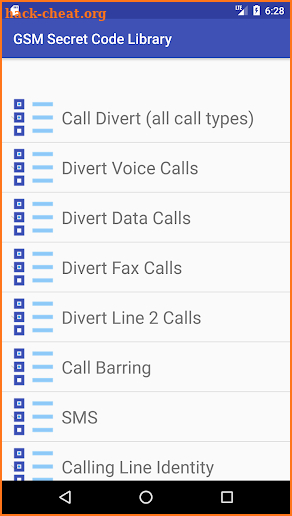 GSM Secret Code Library screenshot