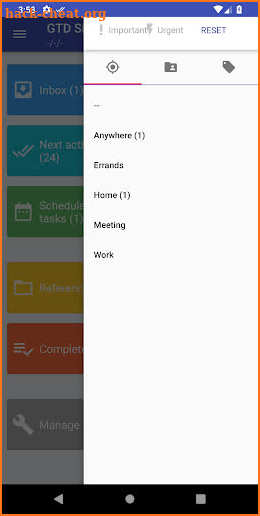 GTD Simple screenshot